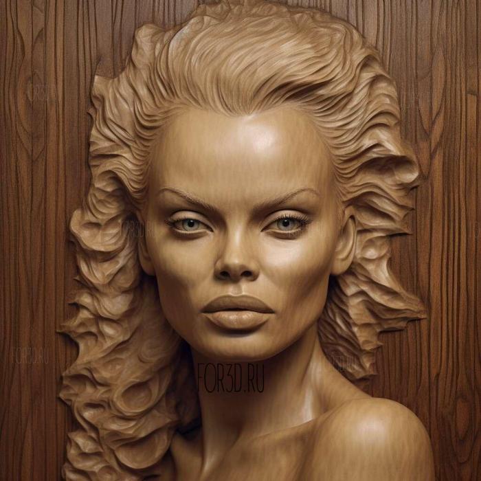 pamela anderson 3 stl model for CNC